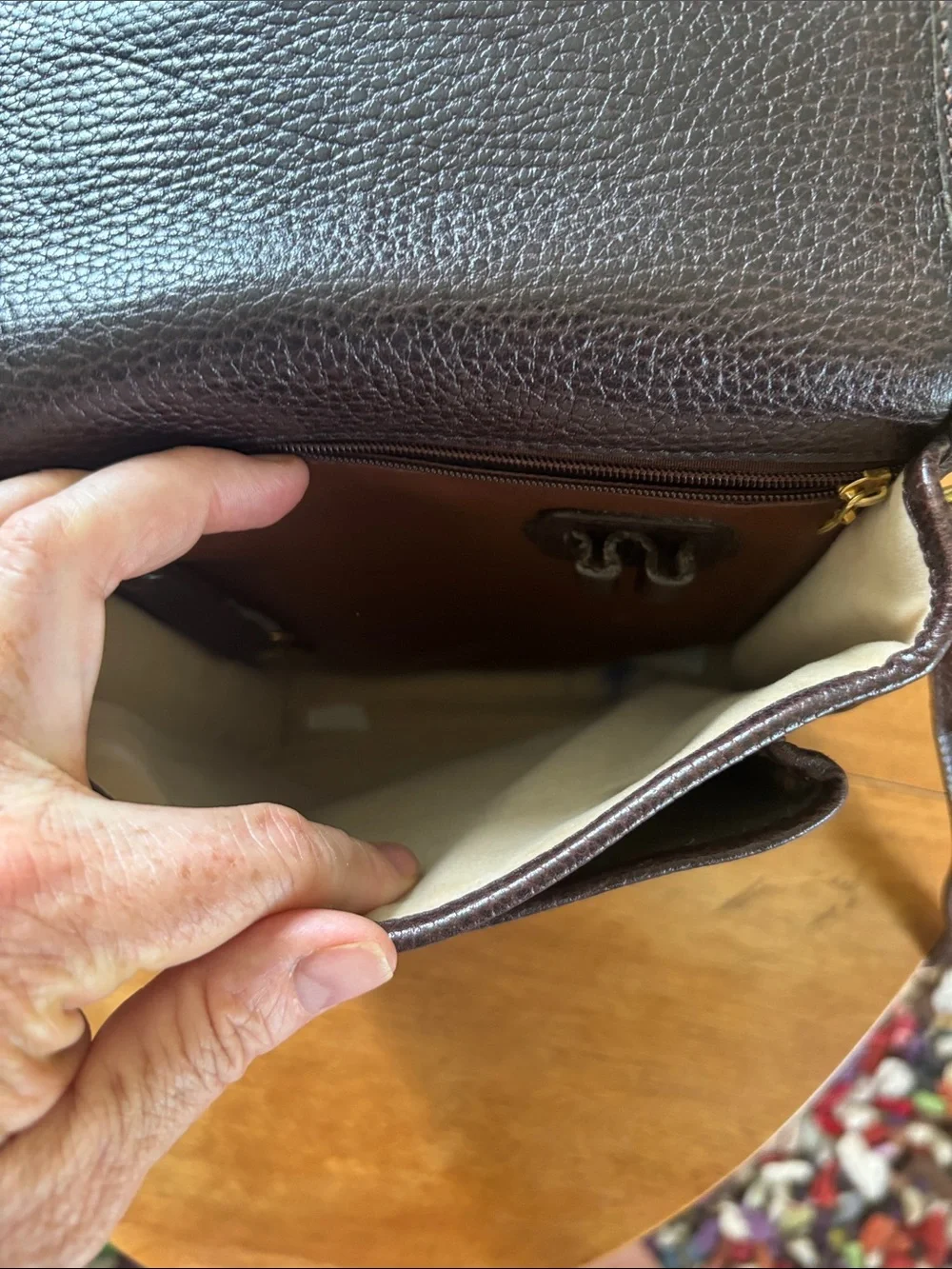Dark Brown Leather Crossbody Bag - Classic Everyday Carry